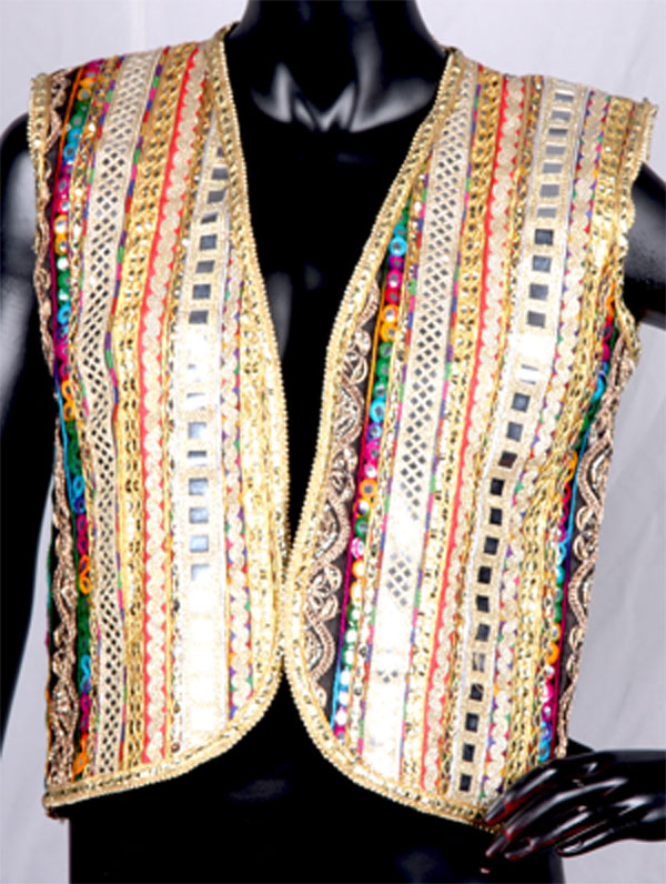 GYPSY VEST MADE FROM DIFFERENT ASSORTED TRIMS MULTI COLORED
